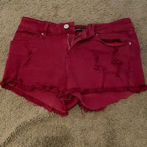 Red shorts small size 5 but fit small